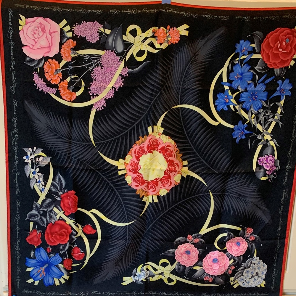 Hermes Fleurs de L'Opera silk scarf